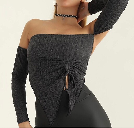 Zara Kadın antrasit bluz