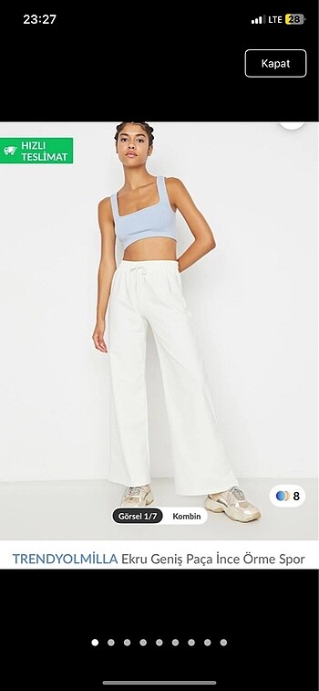 Trendyolmilla wide leg eşofman altı