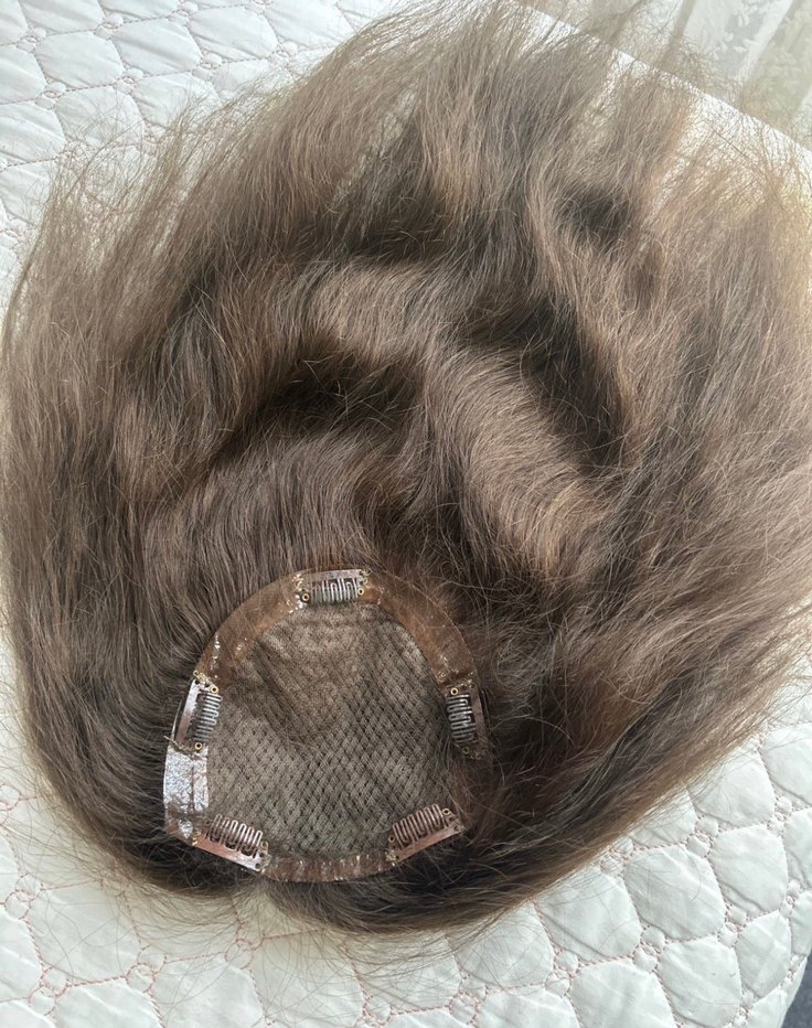 Gerçek saç ipek taban tepelik - Görsel 5