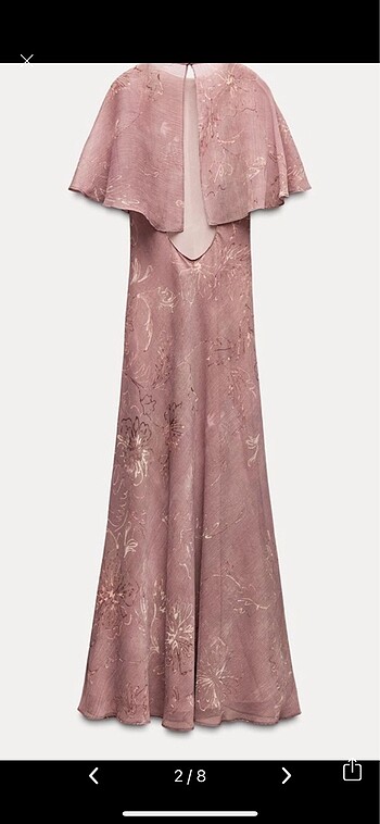 Zara pelerinli elbise - Görsel 5