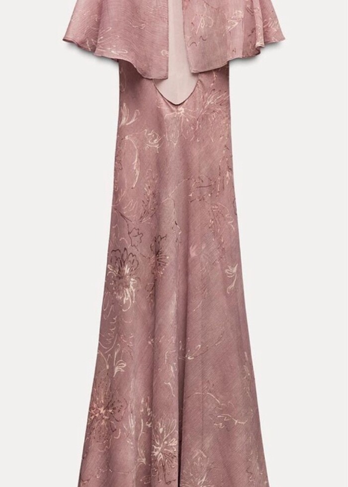 Zara pelerinli elbise - Görsel 5