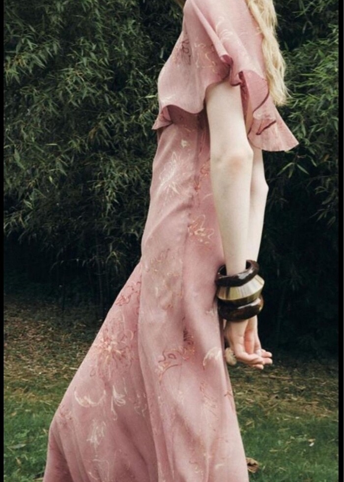 Zara pelerinli elbise - Görsel 3