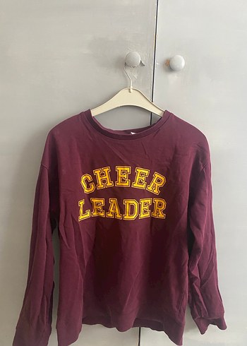 Hm Bordo Baskılı Kadın Sweatshirt