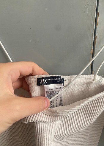 xs Beden Zara Kadın kadın omuz detaylı Mini Crop Top