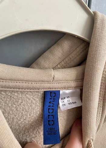 xs Beden camel Renk Hm Bej Kapüşonlu Kadın Sweatshirt
