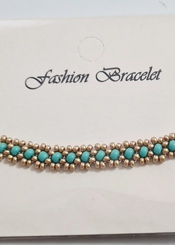 Turkuaz Boncuklu Bohem Bileklik - Görsel 2