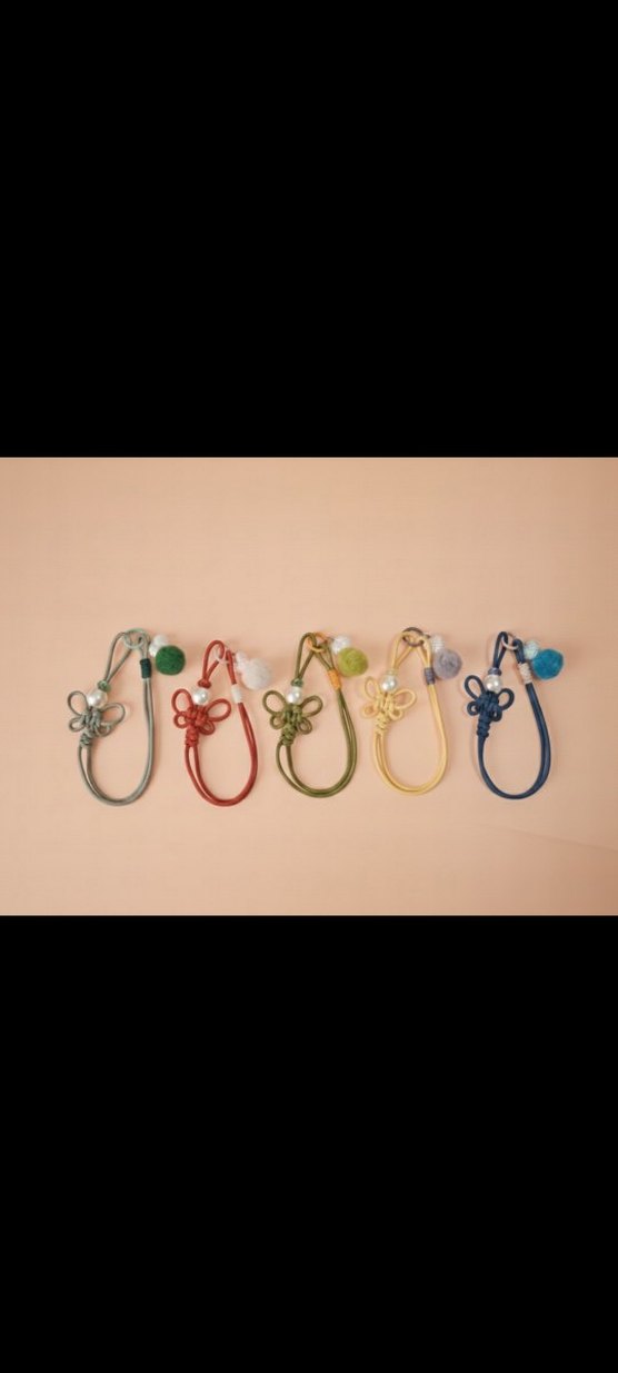 Yeşil Bohem Püsküllü Kadın Anahtarlık - Görsel 2