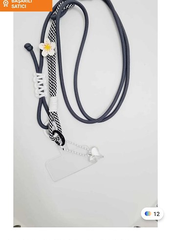 Sarı Püsküllü Renkli Bohem telefon askısı - Görsel 3