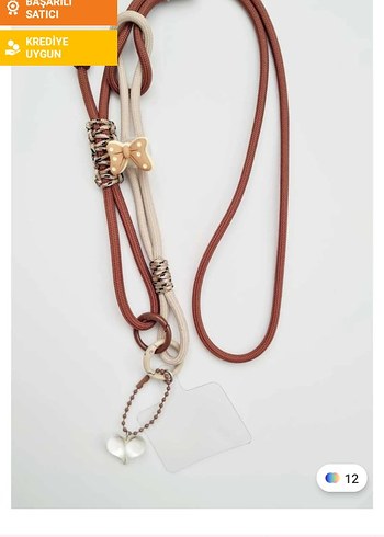 Sarı Püsküllü Renkli Bohem telefon askısı - Görsel 2