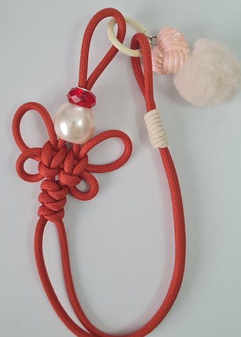 Bohem Mavi Püsküllü Kadın Anahtarlık - Görsel 4