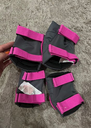 Beden Pembe Biker Stil Kız Dizlik ve Dirseklik Seti