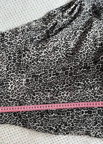 Mango Gri Leopar Desenli tulum