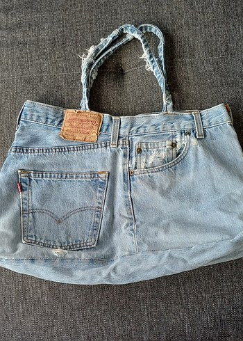 Levis Acik Mavi Denim Omuz Cantasi