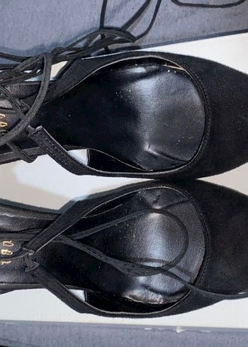 Bambi Kadın Siyah Topuklu Stiletto leopar Desenli