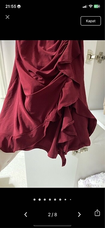 xs Beden bordo Renk Bordo elbise