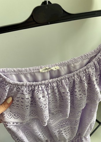 LC Waikiki Bohem lila Mini Elbise