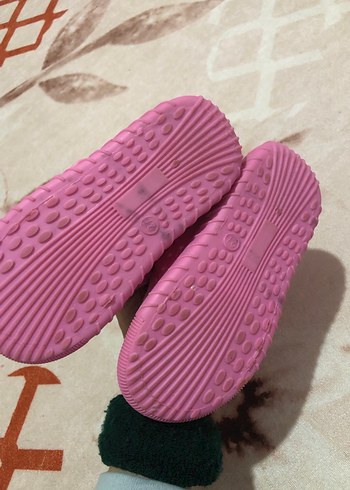 Kız Çocuk Pembe minine mouse Baskılı Sıcak Terlik Velcro - Görsel 3