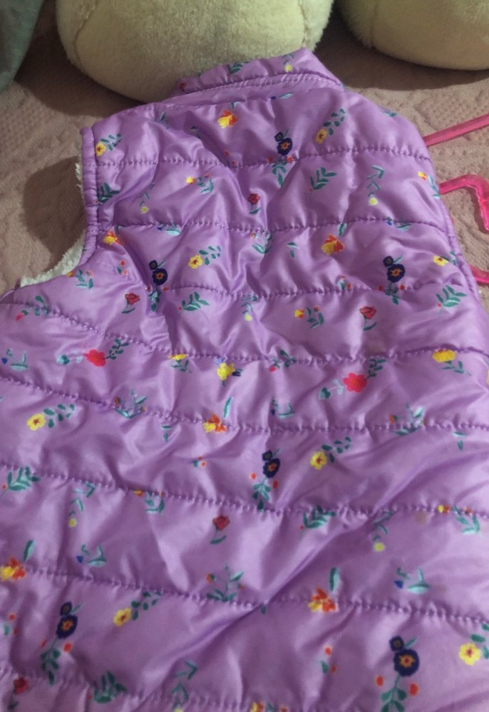 Kız Çocuk Mor Nakışlı Fermuarlı Yelek - Görsel 3