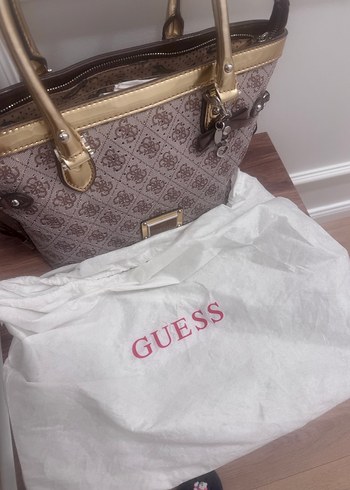 Guess Guess monogram (orjinal) Baskılı Deri Kadın Çanta