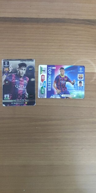 Neymar top master ve limited edition kartları futbolcu kartı