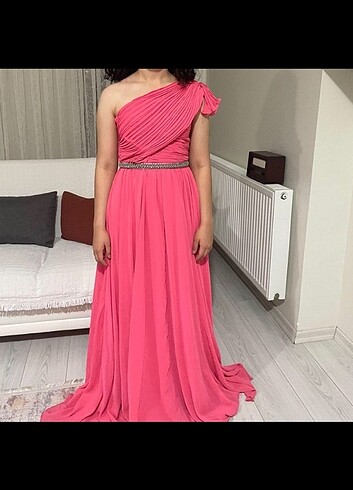 Şifon orjinal ipekyol gece elbisesi abiye