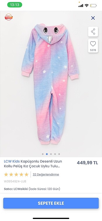 LCW peluş tulum - Görsel 2