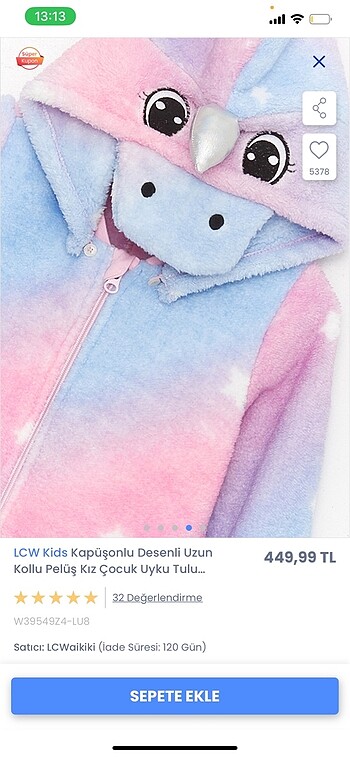 LCW peluş tulum - Görsel 5