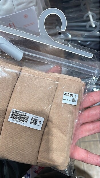 xl Beden ten rengi Renk 3LÜ COTTON SLİP