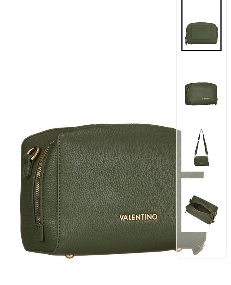 Valentino Kemer Detaylı Haki Deri Kadın Çanta - Görsel 4