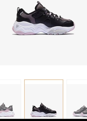 Kız çocuk  Pembe Gri Bağcıklı SKECHERS DLİTES - Görsel 2