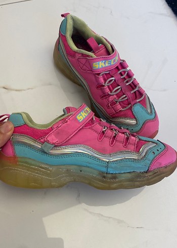 Kız Çocuk Renkli Fırfırlı skechers Ayakkabı - Görsel 3