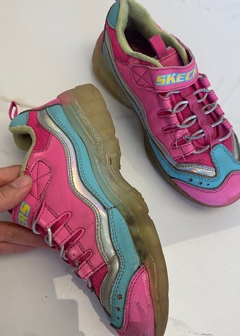 Kız Çocuk Renkli Fırfırlı skechers Ayakkabı - Görsel 4