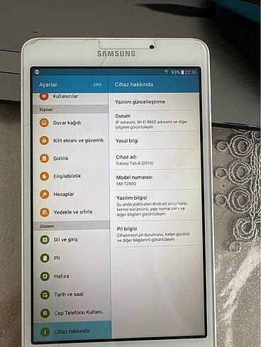 Beden Renk ?7? Wi?Fi, 1.5?GB/8?GB, çiziksiz ekran, sorunsuz çalışır durumda