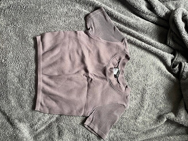 zara lila mor crop