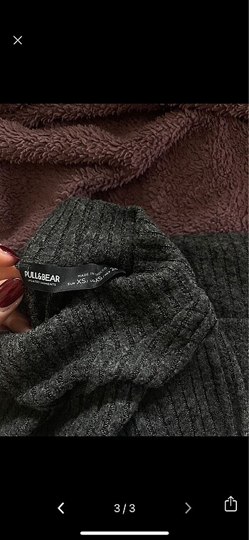 xs Beden pull&bear yırtmaçlı triko elbise