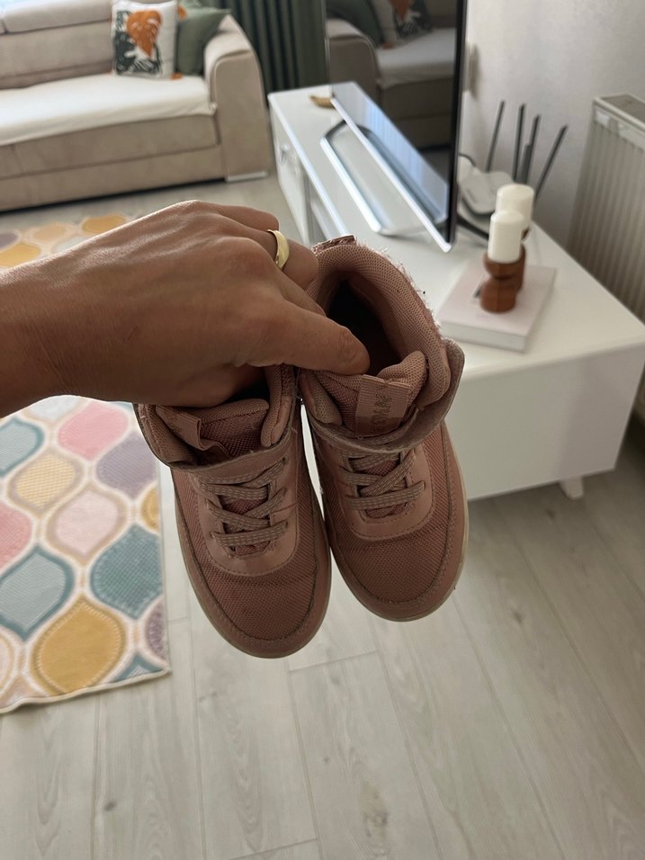 Kız Çocuk Pembe Cırtlı Street Wear Bot - Görsel 3