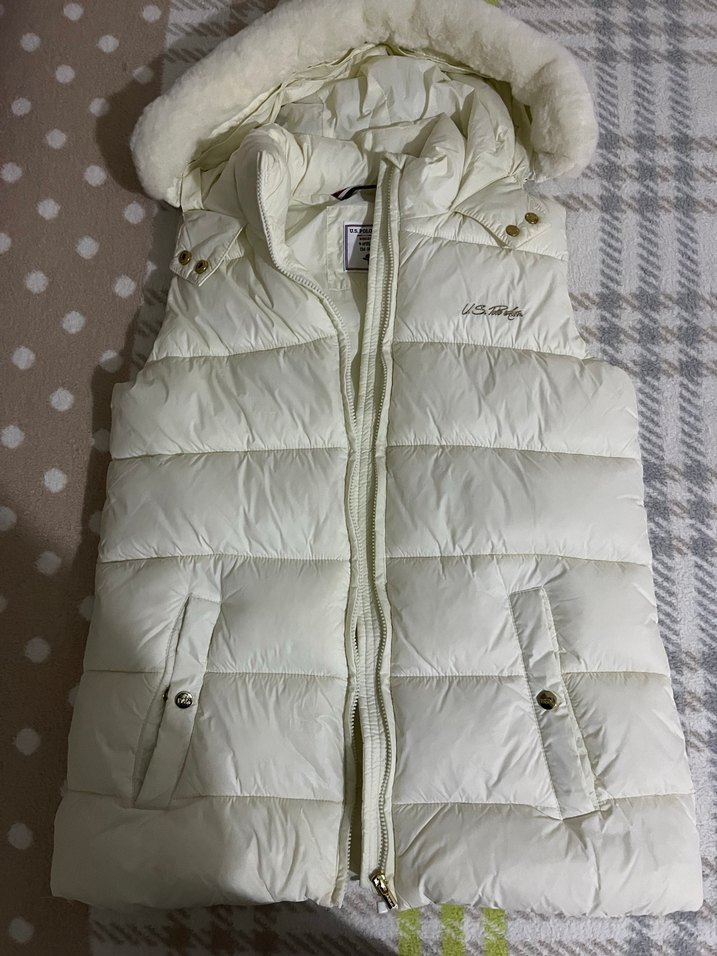 Beyaz Kürklü Kapüşonlu kız çocuk 9-10 yaş - Görsel 5