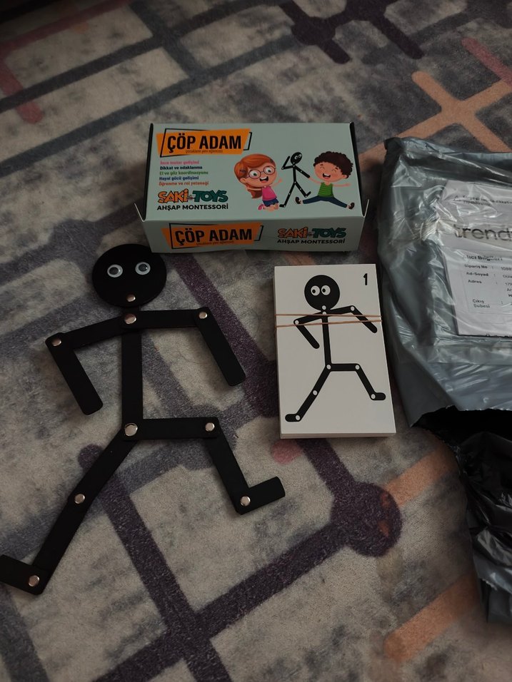 Ahşap Montessori Çöp Adam Oyunu - Görsel 2