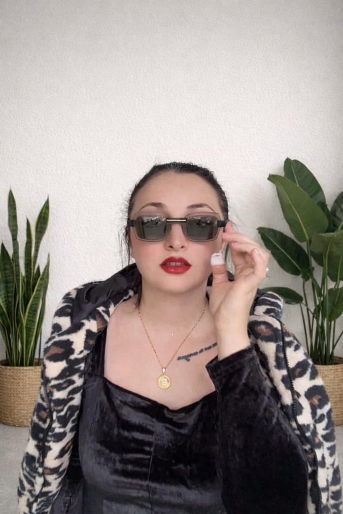 Siyah Leopar Desenli Kadife Straplez Elbise - Görsel 2