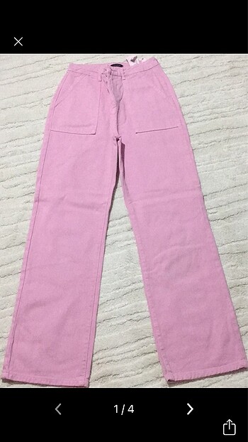 Pembe kargo pantolon