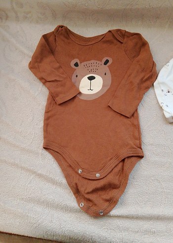 Uzun Kollu Kahverengi Bebek Body - Görsel 2