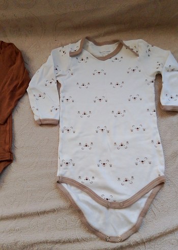 Uzun Kollu Kahverengi Bebek Body - Görsel 3