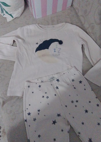 Pamuklu Desenli Çocuk Pijama Takımı - Görsel 3