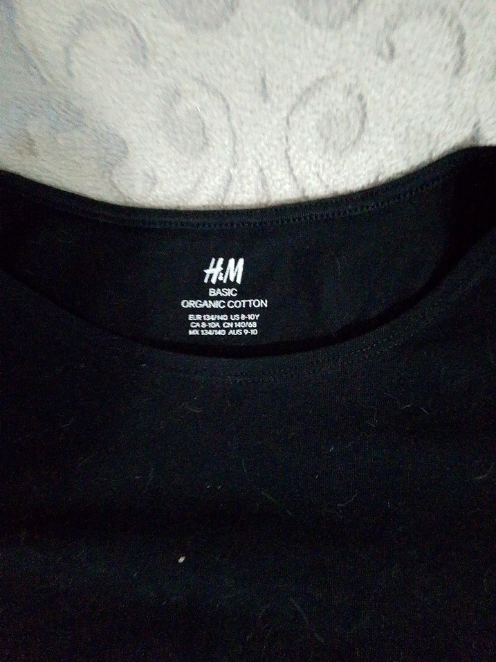 Kız Çocuk Siyah Uzun Kollu Basic Tişört - Görsel 2