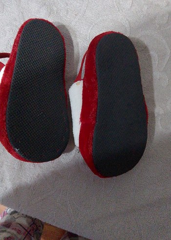 Kız Çocuk Kırmızı Polar Terlik - Görsel 4