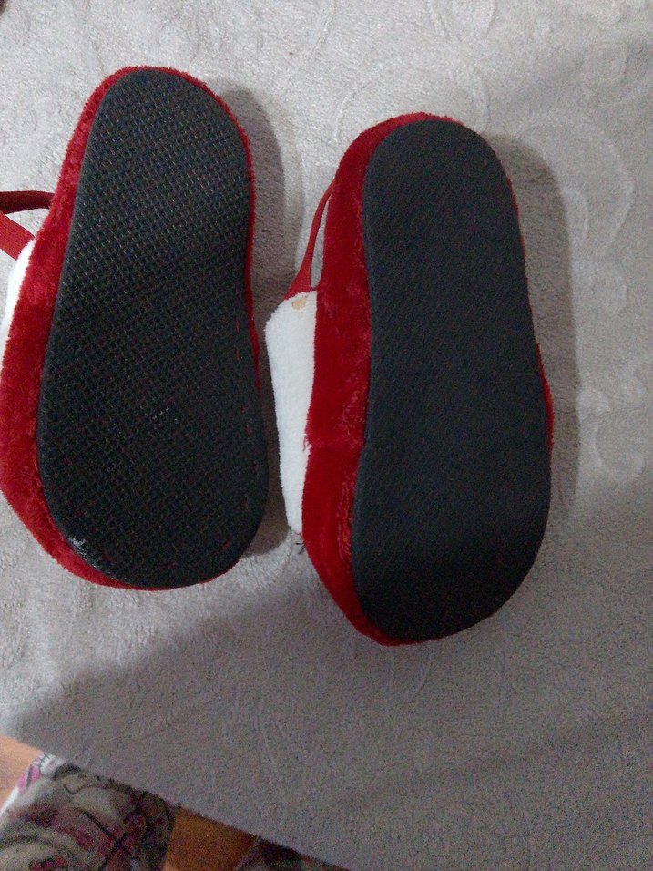 Kız Çocuk Kırmızı Polar Terlik - Görsel 4