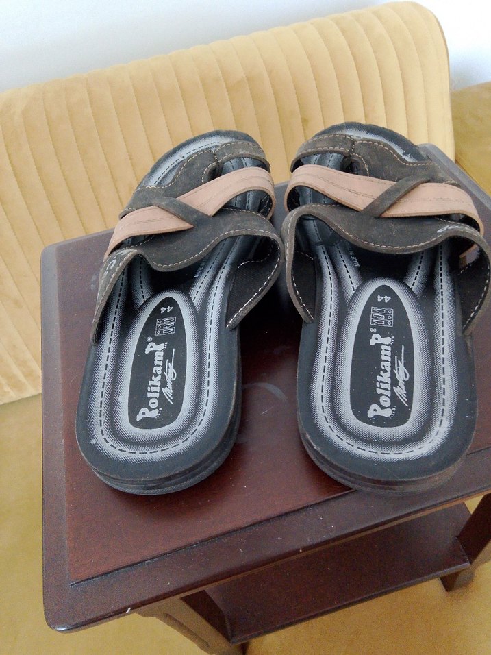 Erkek Kahverengi Tokalı Kauçuk Sandalet - Görsel 3