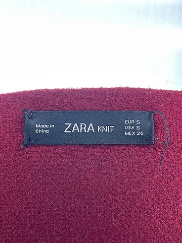 s Beden bordo Renk Zara Mini Etek %70 İndirimli.