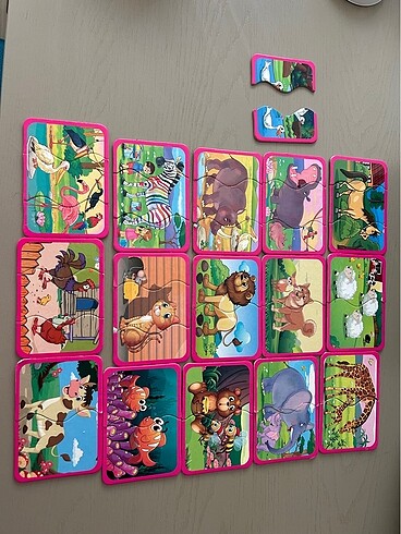 Dıy hayvanlar ve taşıtlar puzzle set