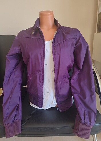 s Beden mor Renk LCW yağmurluk mor renkli çok şık